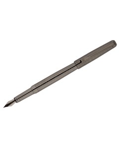 Перьевая ручка Mistico черная 08 мм корпус оружейный металл Delucci