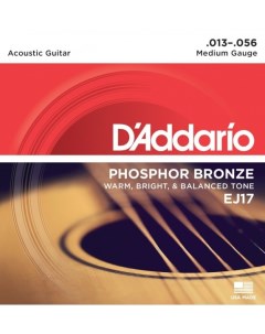 Струны для акустической гитары DAddario EJ17 D`addario