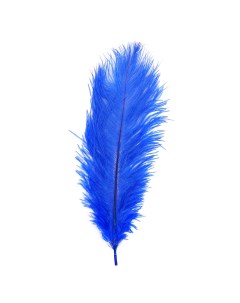 Перо страуса обработанные 20 25см 10шт упак синий Айрис
