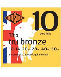 TB10 STRINGS 80 20 BRONZE струны для акустической гитары покрытие бронза 80 2 Rotosound
