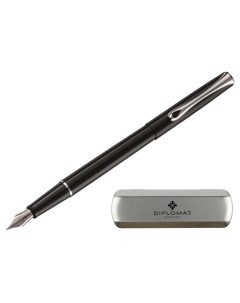 Перьевая ручка Pen 1006784 Traveller black lacquer F синяя Diplomat