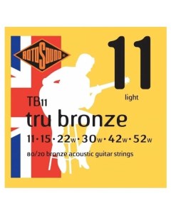 TB11 STRINGS 80 20 BRONZE струны для акустической гитары покрытие бронза 80 2 Rotosound