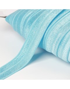 Резинка окантовочная блестящая 15 мм 50 м цвет голубой Nobrand