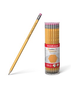 Чернографитный шестигранный карандаш с ластиком Amber 101 HB Erich krause