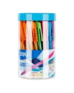 Ручка шариковая Arrow узел 0 7 мм цвет чернил синий Deli