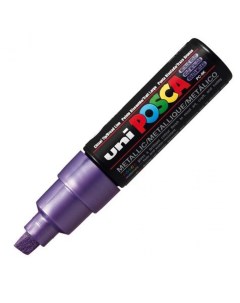 Маркер Uni POSCA PC 8K 8мм скошенный фиолетовый металлик metallic violet M12 Uni mitsubishi pencil