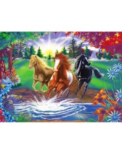 Алмазная мозаика стразами Сказочные кони 00114649 30х40 см Ripoma