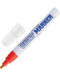 Маркер краска лаковый paint marker 4 мм КРАСНЫЙ нитро основа алюминиевый корп Munhwa