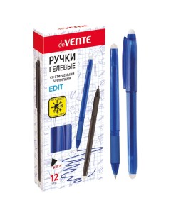 Ручка гелевая Пиши стирай синяя 0 7мм каучуковый держатель Devente