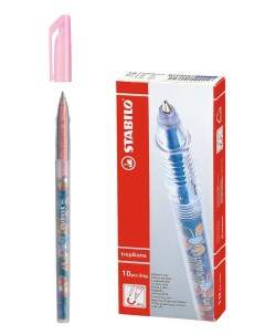 Ручка шариковая 0 38мм Tropikana 838 розовая 10шт Stabilo