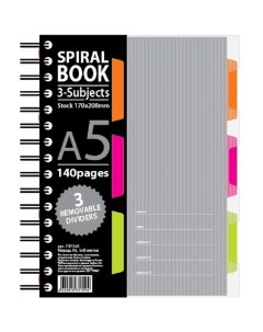 Бизнес тетрадь Spiral Book А5 140 листов клетка цвет обложки серый Attache