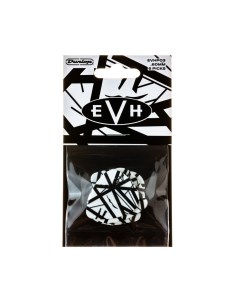 Медиаторы EVHP03 EVH White With Black Stripes 6шт толщина 0 60мм Dunlop