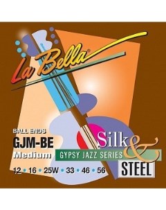 Струны для акустической гитары GJM BE Gypsy Jazz Silk Steel La bella