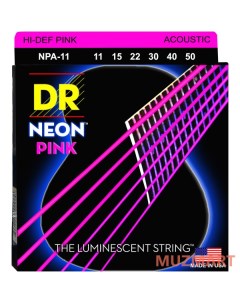 NPA 11 HI DEF NEON Струны для акустической гитары Dr