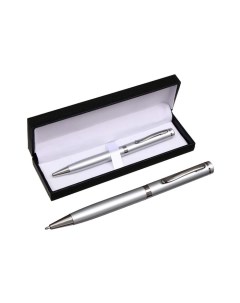 Шариковая ручка подарочная в кожзам футляре поворотная Коломбо корпус серебро Calligrata