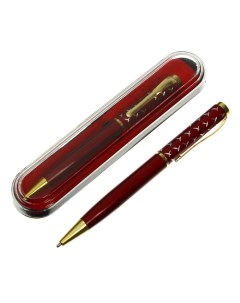 Шариковая ручка подарочная в пластиковом футляре Х красный с золотым Calligrata