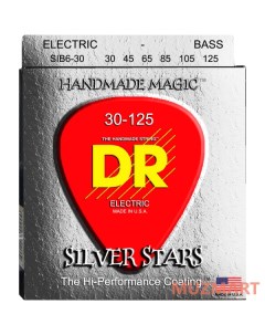 SIB6 30 SILVER STARS Струны для 6 струнной бас гитары Dr