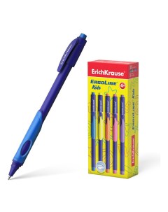 Ручка шариковая ErgoLine Kids Ultra Glide Technology 0 35 мм синий в ассорт Erich krause