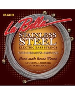 M40 b Stainless Extra Light 5 string 40 128 струны для 5 струнной бас гитары La bella