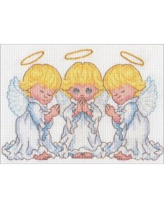 Набор для вышивания Маленькие ангелочки 18x13 см 70 65167 Dimensions