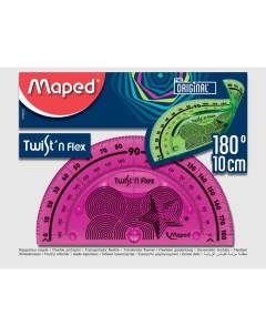 Транспортир пластиковый 10см 180гр Flex Maped