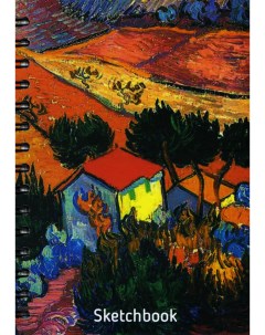Книга Скетчбук Ван Гог Пейзаж с домом и пахарем Попурри
