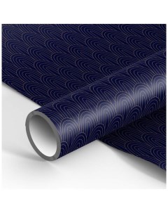 Упаковочная глянцевая бумага Dark blue 325768 70x100см 10 штук Meshu
