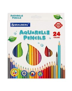 Набор цветных карандашей 24 цв арт 181673 3 набора Brauberg