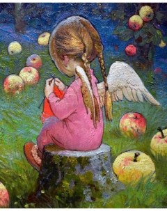 Картина по номерам Ангел в яблоневом саду холст на подрамнике 40х50 см GS1040 Paintboy