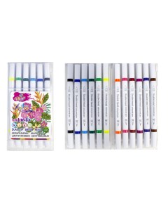 Набор акварельных маркеров Artist 6178 12 цветов двусторонние Tongdi