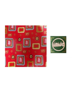 Бумага упаковочная Красный квадрат 60746 svr глянцевая 100Х70см и сувенир Elg