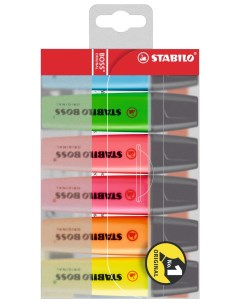 Набор маркеров текстовыделителей Boss Original 6 цветов Stabilo