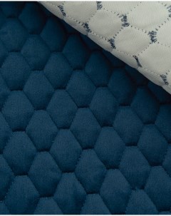 Ткань мебельная Велюр модель Диаманд AY A стеганный на синтепоне синий Крокус