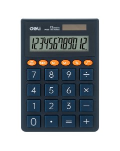 Калькулятор карманный EM130BLUE синий Deli
