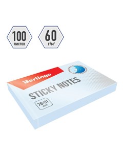 Блок для записей Standard 76 x 51 мм голубой 100 листов Berlingo