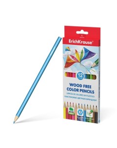 Пластиковые цветные карандаши 12 цветов шестигранные Erich krause