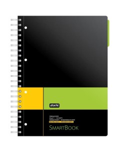 Бизнес тетрадь Smartbook А5 120 листов линейка желтый зеленый Attache