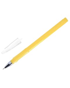 Ручка шариковая неавтоматическая Bright Colors синяя желтый корпус толщина линии 0 Attache