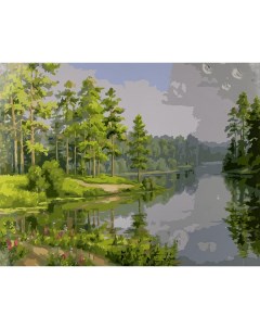 Картина по номерам лес у озера VA 3160 Paintboy