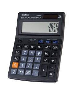 Калькулятор PF_B4850 бухгалтерский 14 разр черный Perfeo