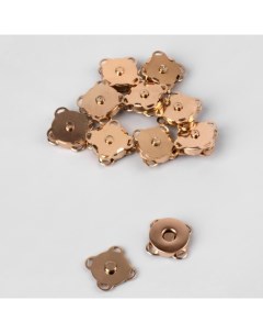 Кнопки магнитные пришивные d 14 мм 10 шт цвет золотой Арт узор