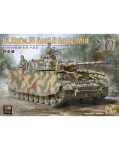 Сборная модель 1 35 Танк Pz Kpfw IV Ausf H Ранний 4 фигуры BT 005 Border model