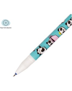 Ручка гелевая стираемая Panda Team синяя 0 5мм корпус ассорти Meshu