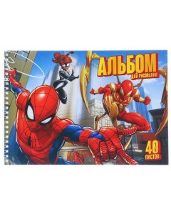 Альбом для рисования А4 40 листов гребень Человек паук Marvel
