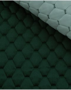 Ткань мебельная Велюр модель Диаманд AY A стеганный темно зеленый Крокус