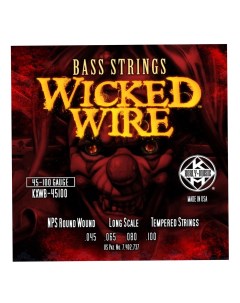 Kxwb 45100 Wicked Wire Nickel Plated Steel Tempered струны для бас гитары Kerly
