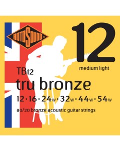 Струны для акустической гитары TB12 Strings 80 20 bronze Rotosound
