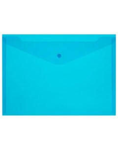 Папка конверт на кнопке A4 синяя 0 18 мм 10 штук в упаковке 1172121 Attache