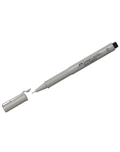 Ручка капиллярная Ecco Pigment 285977 черная 0 1 мм 10 штук Faber-castell