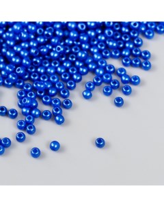 Набор бусин пластик диаметр 3 мм 25 гр королевский синий Рукоделие
